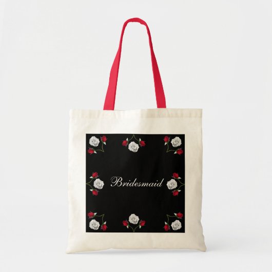 Canvas tas van de Rood- en Witte Rozen bruiloft (Voorkant)