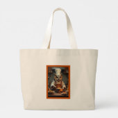 canvas tas van de uilenkok (Achterkant)