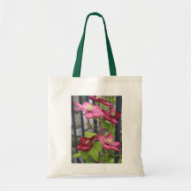 Canvas tas van de vliegende Fuschia-bloemen