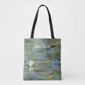 Canvas tas van de waterlilmeer Waterverf (Voorkant)