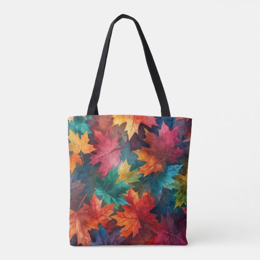 Canvas tas van de Waterverf van het herfstbos (Achterkant)