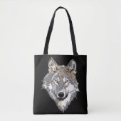 canvas tas van de wolf (Voorkant)
