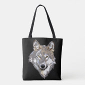 canvas tas van de wolf (Achterkant)