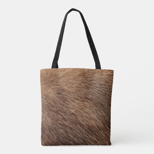 Canvas tas van dierenbont (Achterkant)