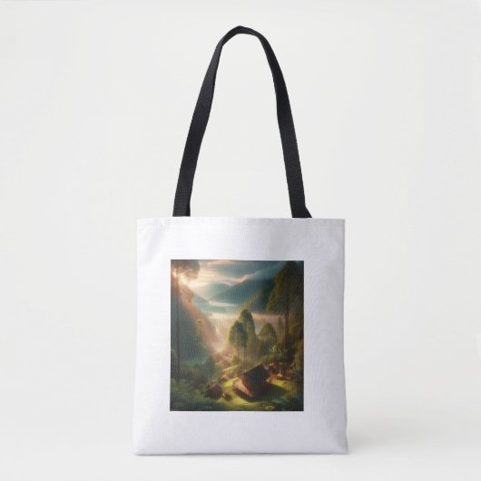 Canvas tas van een vreedzaam landschap (Voorkant)