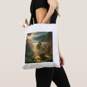 Canvas tas van een vreedzaam landschap (Dichtbij)