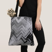 Canvas tas van geborsteld staal (Dichtbij)