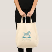 Canvas tas van gepersonaliseerde poladot Rocking H (Voorkant (product))