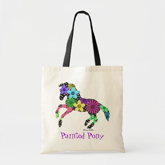 Canvas tas van geverfde Pony (Voorkant)