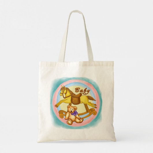 Canvas tas van het Beer van de Rocking Horse-Baby (Achterkant)