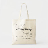 Canvas tas van het citaat van Othello "Passing Str (Voorkant)