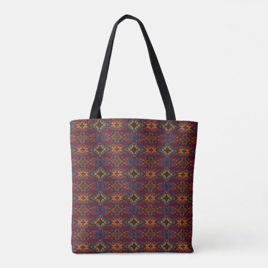 Canvas tas van het Ethiopische stampatroon (Achterkant)