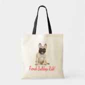 Canvas tas van het Franse Bulldog Puppy Dog Canvas (Voorkant)