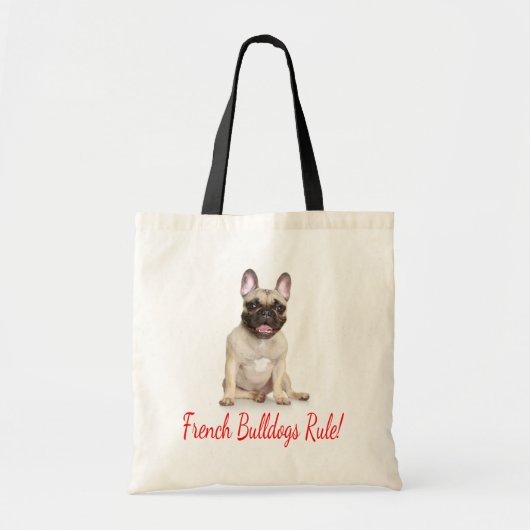 Canvas tas van het Franse Bulldog Puppy Dog Canvas (Voorkant)
