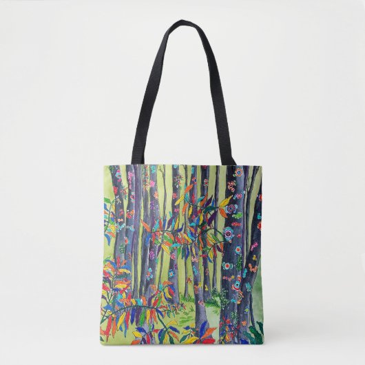 canvas tas van het groenwoud (Voorkant)