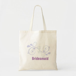 Canvas tas van het huwelijk van Floral Swirl Bride