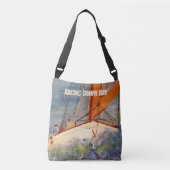 Canvas tas van het kruisje - Sailboat Racing (Voorkant)