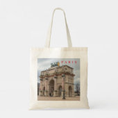 Canvas tas van het Parijse Arc du Carrousel uitzic (Achterkant)