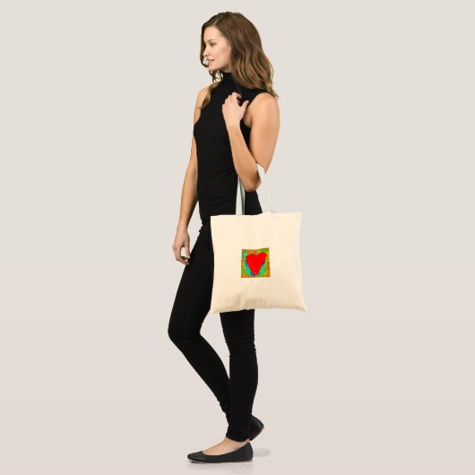 canvas tas van het rode hart (Voorkant (model))