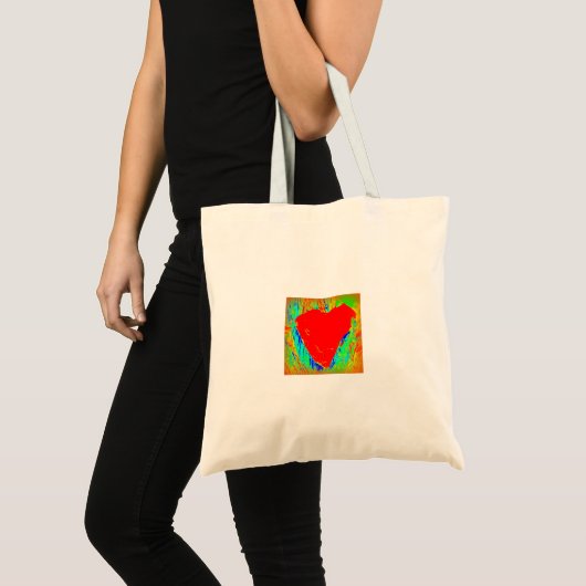 canvas tas van het rode hart (Voorkant (product))