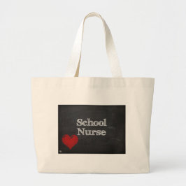 canvas tas van het schoolzuster-alkboard met rood 
