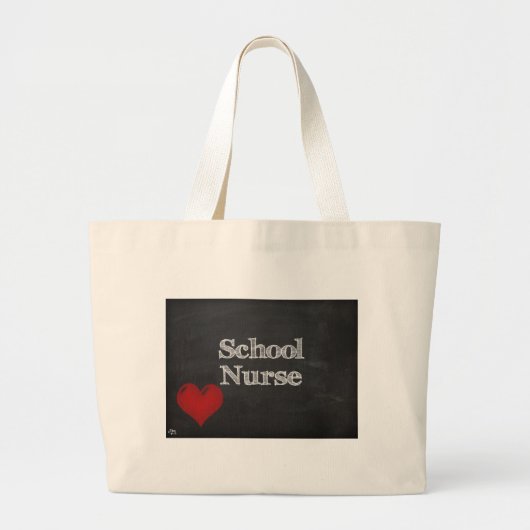 canvas tas van het schoolzuster-alkboard met rood  (Voorkant)