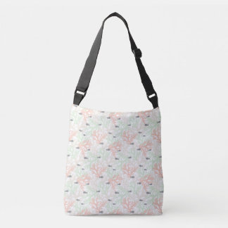 Canvas tas van het vispatroon en het koraalpatroon