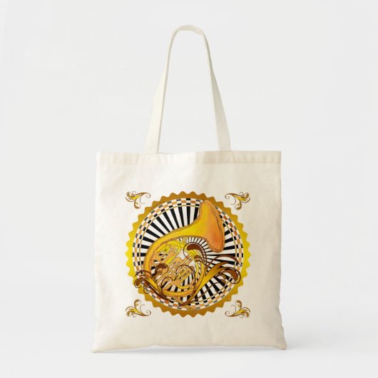 Canvas tas van Horn Swirls (Voorkant)