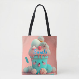 Canvas tas van kawaii-ijs