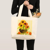 Canvas tas van kleurrijke zonnebloemen (tweezijdig (Voorkant (product))