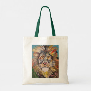 Canvas tas van leder/tijger