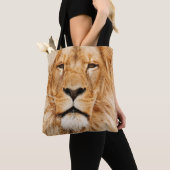 Canvas tas van leeuwengezicht (Dichtbij)