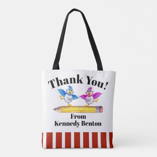 Canvas tas van leraar - Zie achterzijde (Achterkant)