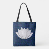 Canvas tas van Lotus Flower Blue Galaxy (Achterkant)