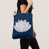 Canvas tas van Lotus Flower Blue Galaxy (Dichtbij)