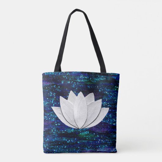 Canvas tas van Lotus Flower Galaxy (Achterkant)