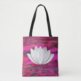Canvas tas van Lotus Flower Pink Galaxy
