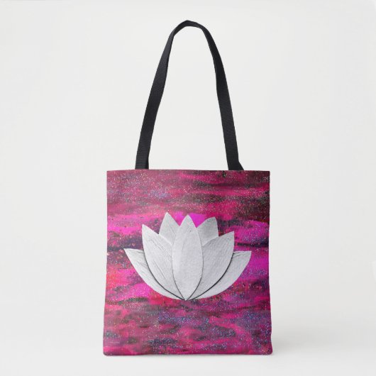 Canvas tas van Lotus Flower Pink Galaxy (Voorkant)