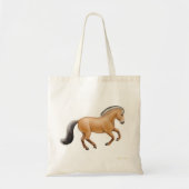 Canvas tas van Noorse Fjord-paarden (Voorkant)