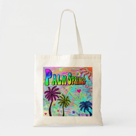Canvas tas van palmspruitjes met vloeibare Romance (Voorkant)