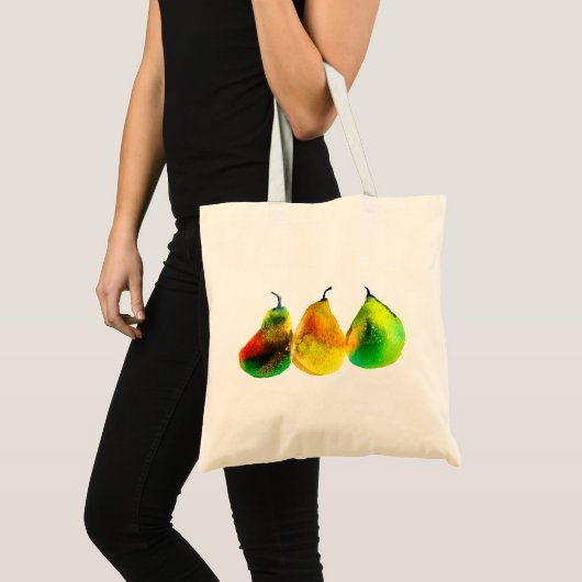 Canvas tas van pear-waterverf (Voorkant (product))