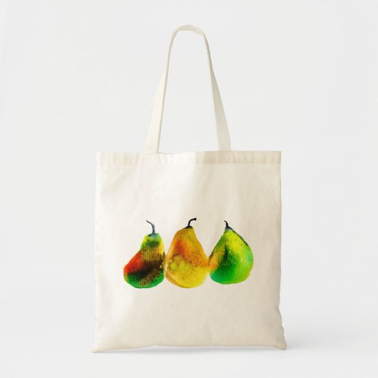 Canvas tas van pear-waterverf (Voorkant)
