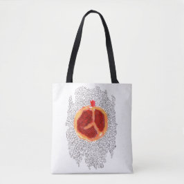 Canvas tas van Pomegranaat