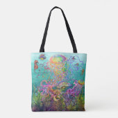 Canvas tas van regenboogkwal (Achterkant)