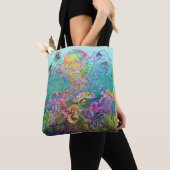 Canvas tas van regenboogkwal (Dichtbij)