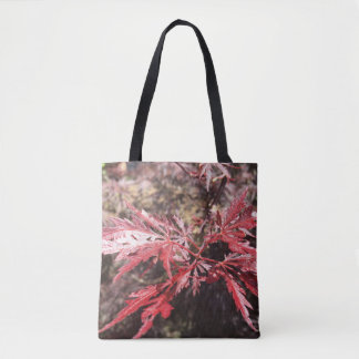 Canvas tas van rode bladeren