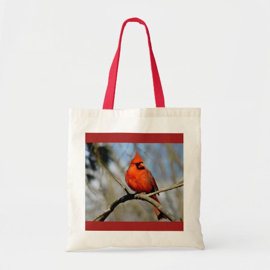 Canvas tas van rode kardinaal (lente) (Voorkant)