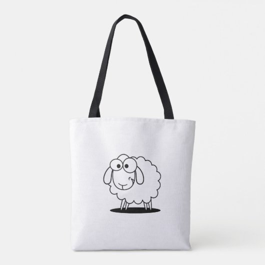 canvas tas van schapen (Achterkant)