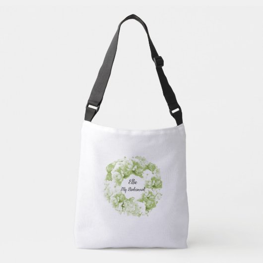 Canvas tas van selderij Green Floral Wreath Brides (Voorkant)