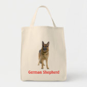 Canvas tas van Shepherd Puppy Dog Canvas Grocery (Voorkant)